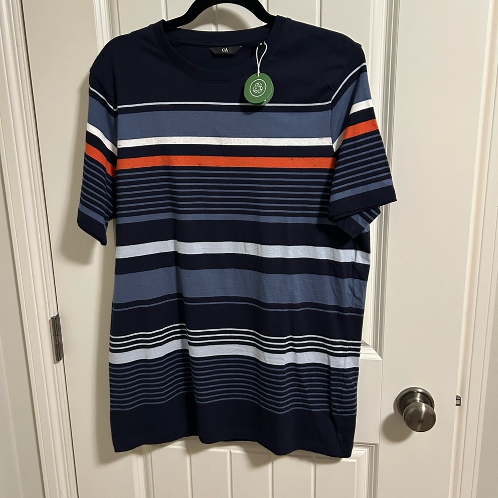 Men's Navy Striped Shirt